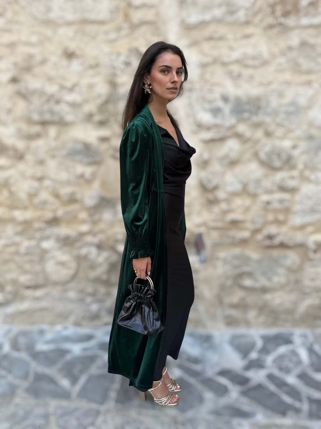 Kimono Terciopelo Verde