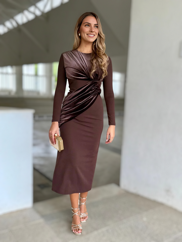 Vestido Mónica Marrón