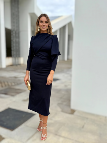 Vestido Esperanza Azul Marino