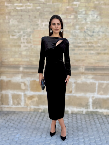 Vestido Sol Negro/Plata