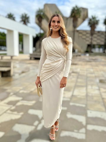 Vestido  Chloe Beige