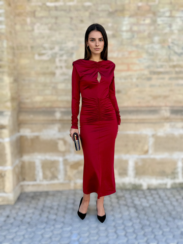 Vestido Amaya Granate