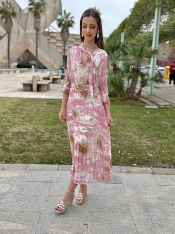 Vestido Erika Estampado Rosa