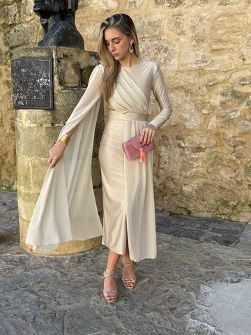 Vestido Nieves Champagne