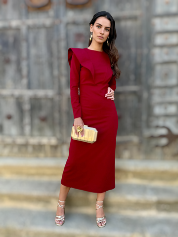 Vestido Inés Burdeos