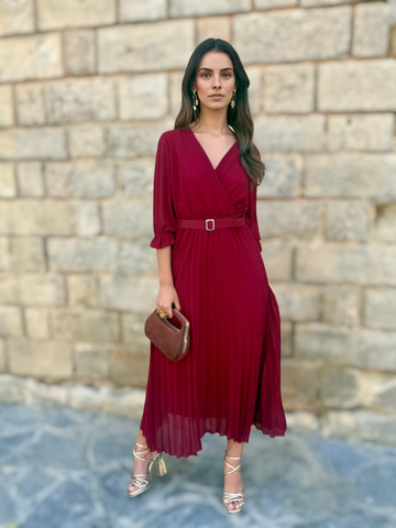 Vestido Mercedes Burdeos