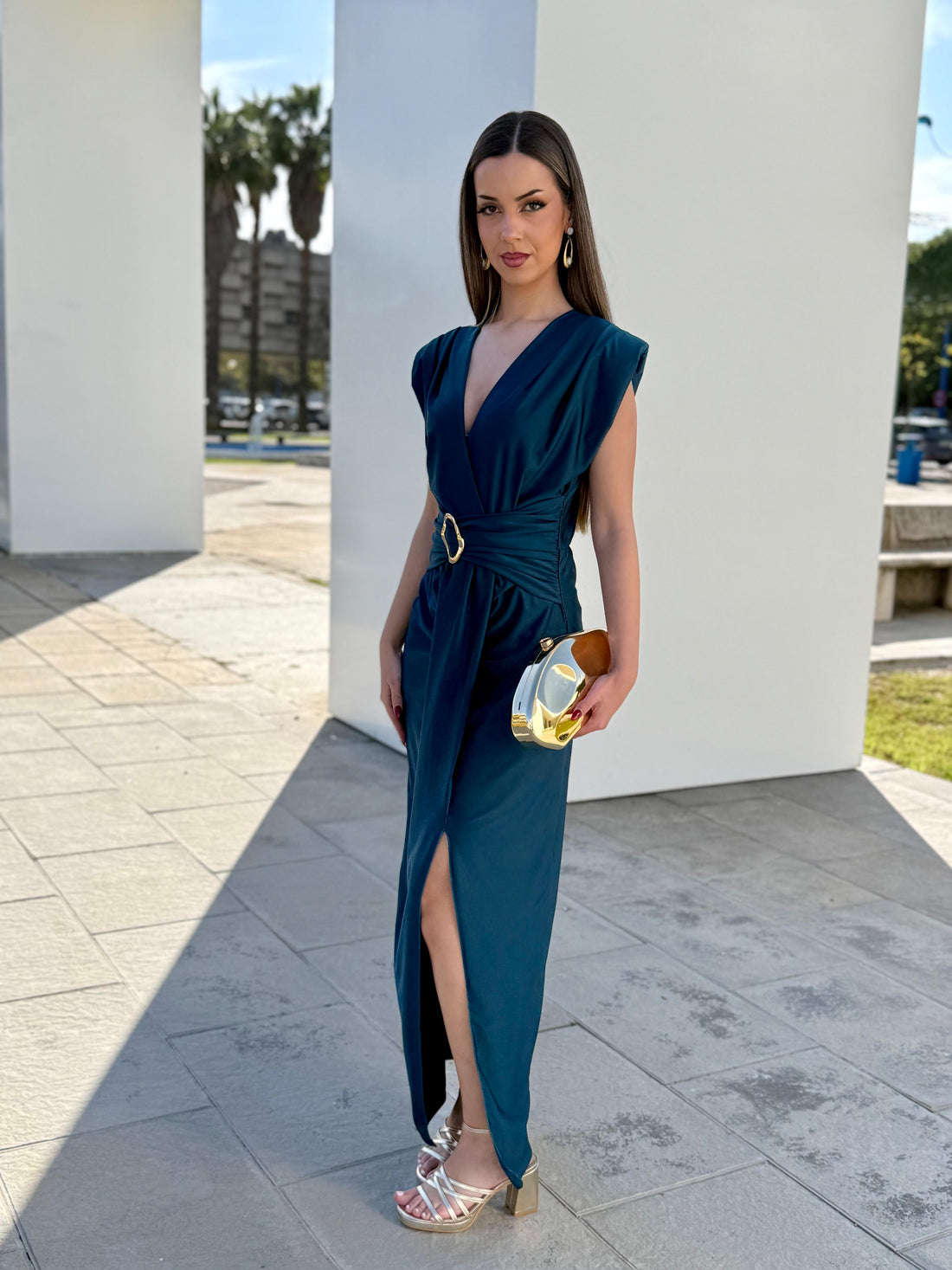 Vestido Laia Petróleo