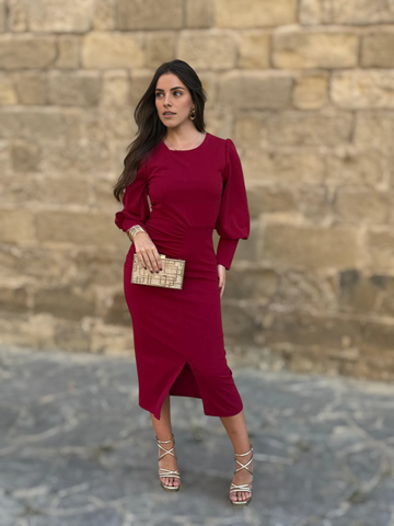 Vestido Laura Granate