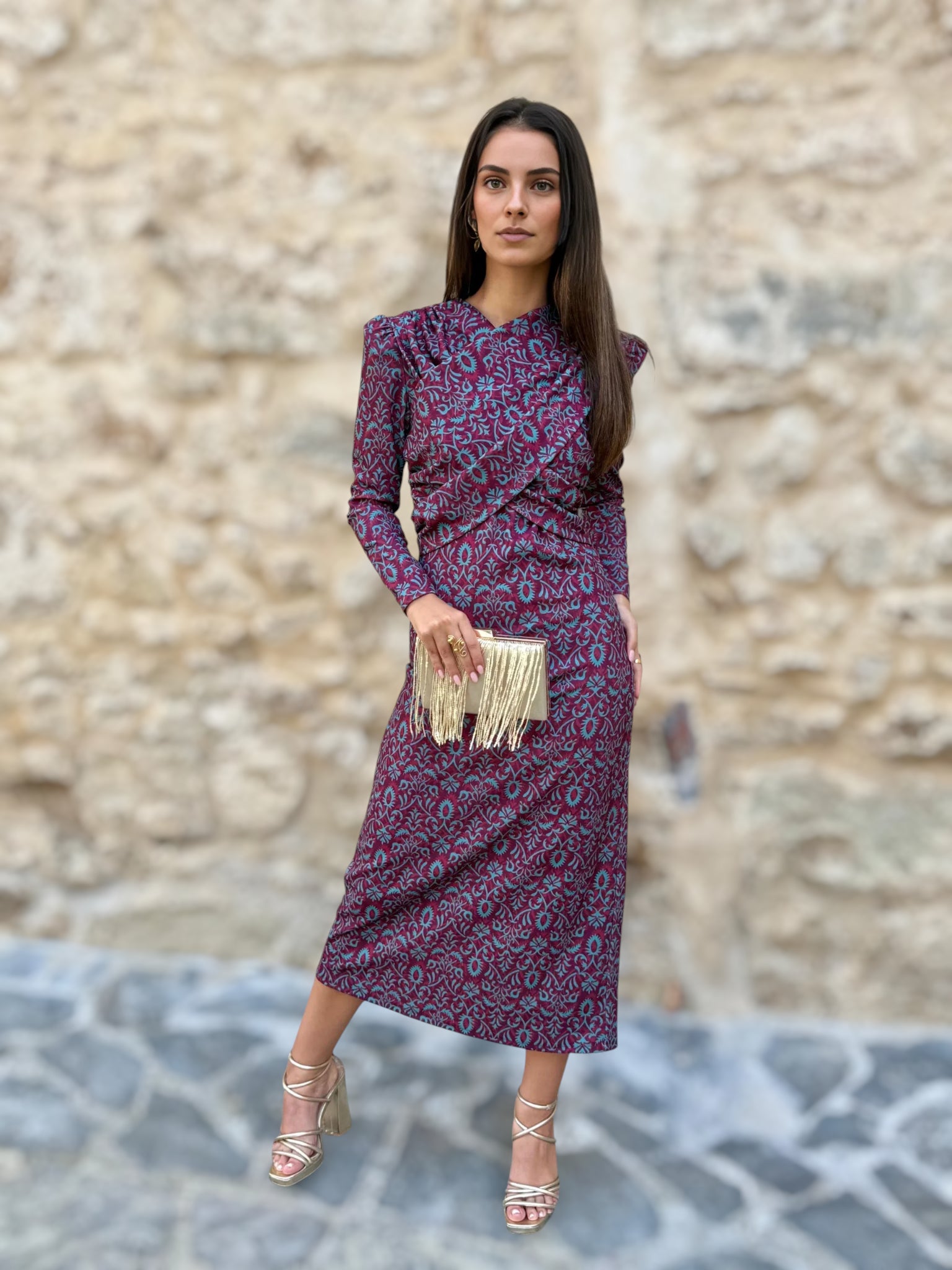 Vestido Carmen Burdeos