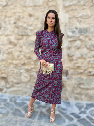 Vestido Carmen Burdeos