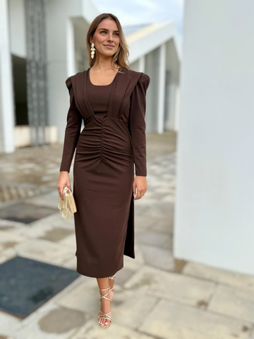 Vestido Sandra Marrón