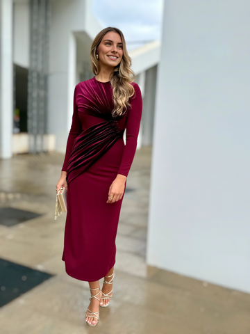 Vestido Mónica Burdeos