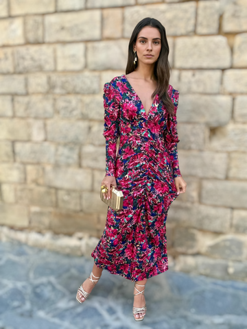 Vestido Candela Estampado Buganvilla