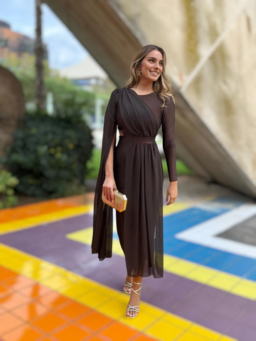 Vestido Nieves Marrón Chocolate