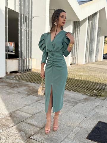 Vestido Dolores Verde Mar