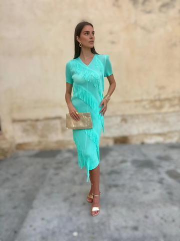 Vestido Estrella Verde Agua