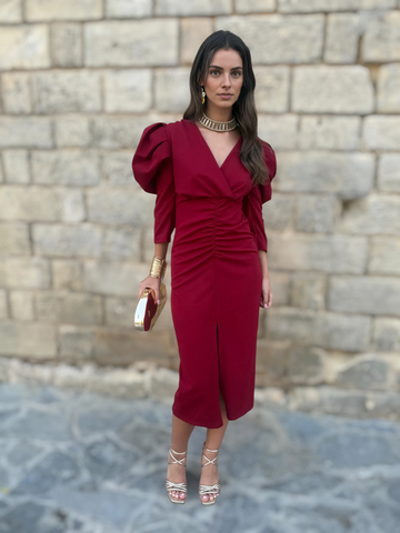 Vestido Dolores Burdeos