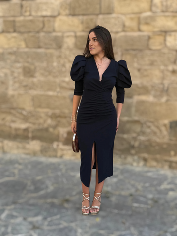 Vestido Dolores Azul Marino