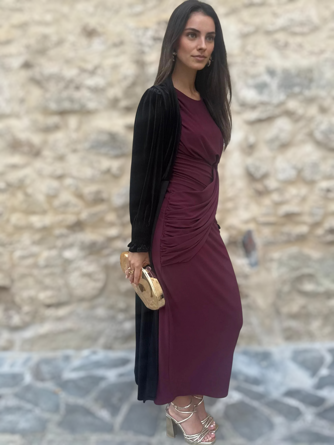 Kimono Terciopelo Negro