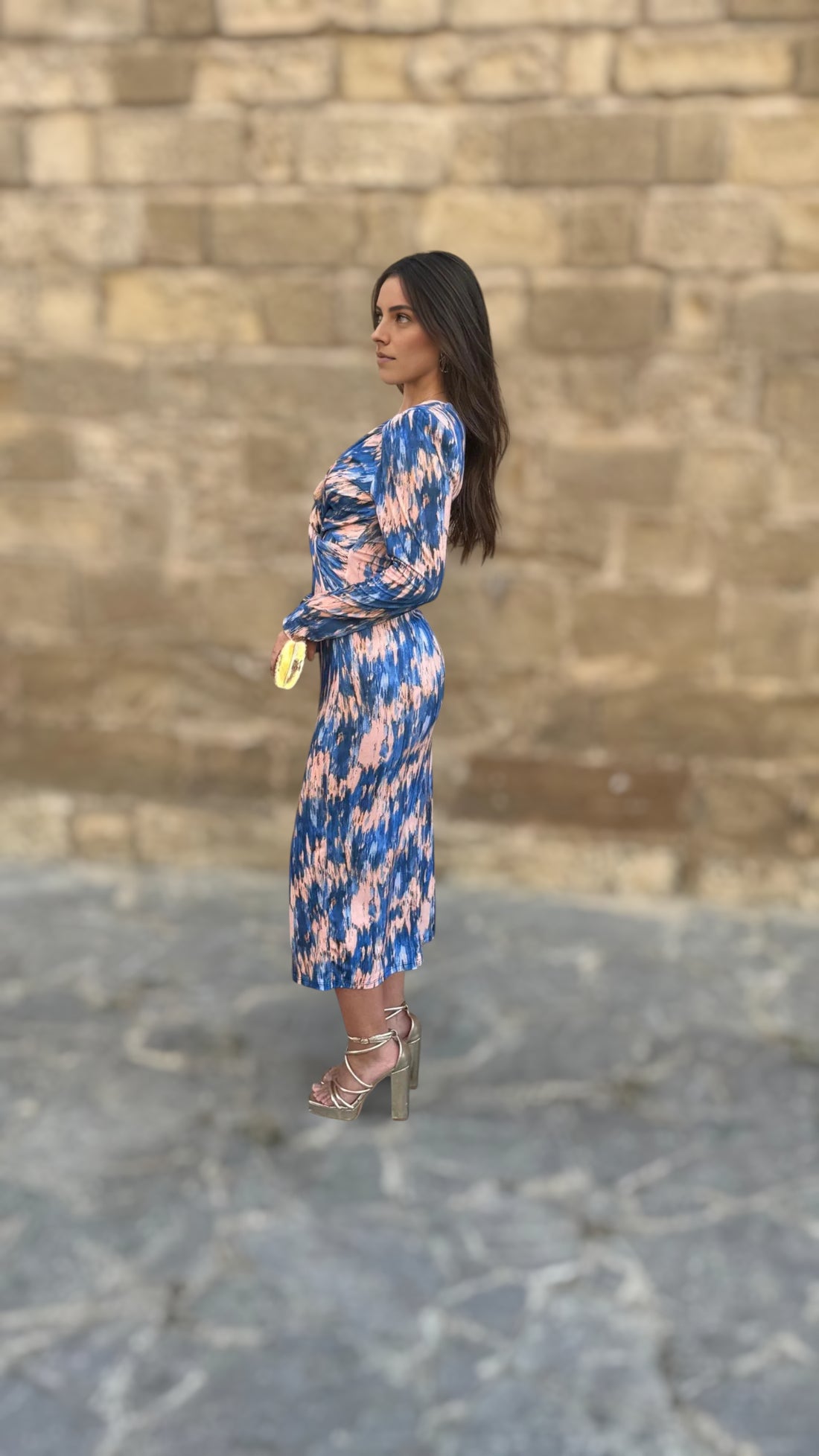 Vestido Jimena Estampado Azul