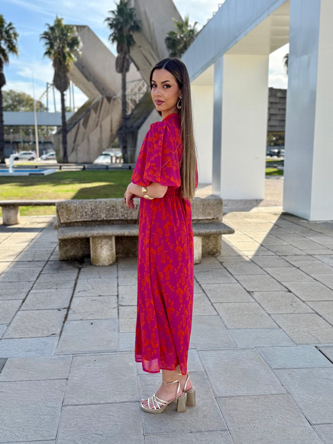 Vestido Sabrina Coral