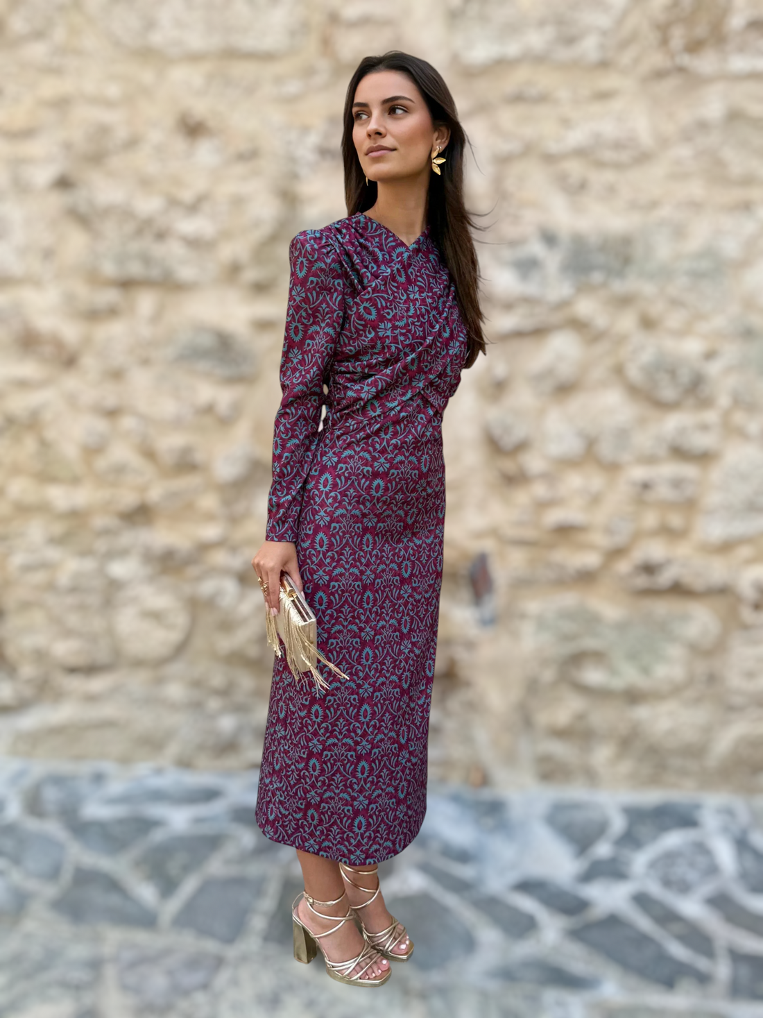 Vestido Carmen Burdeos