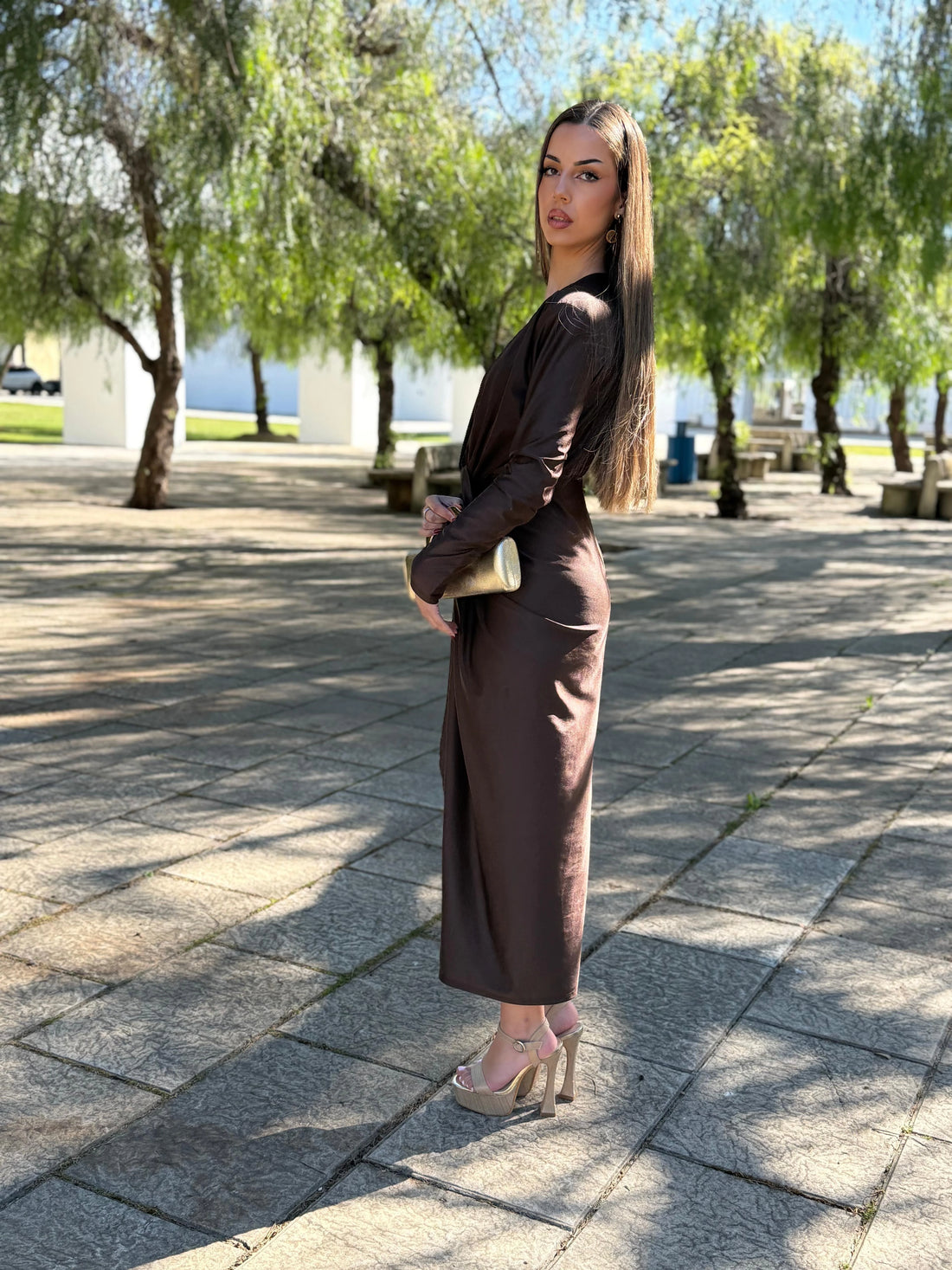 Vestido Marta Marrón Chocolate