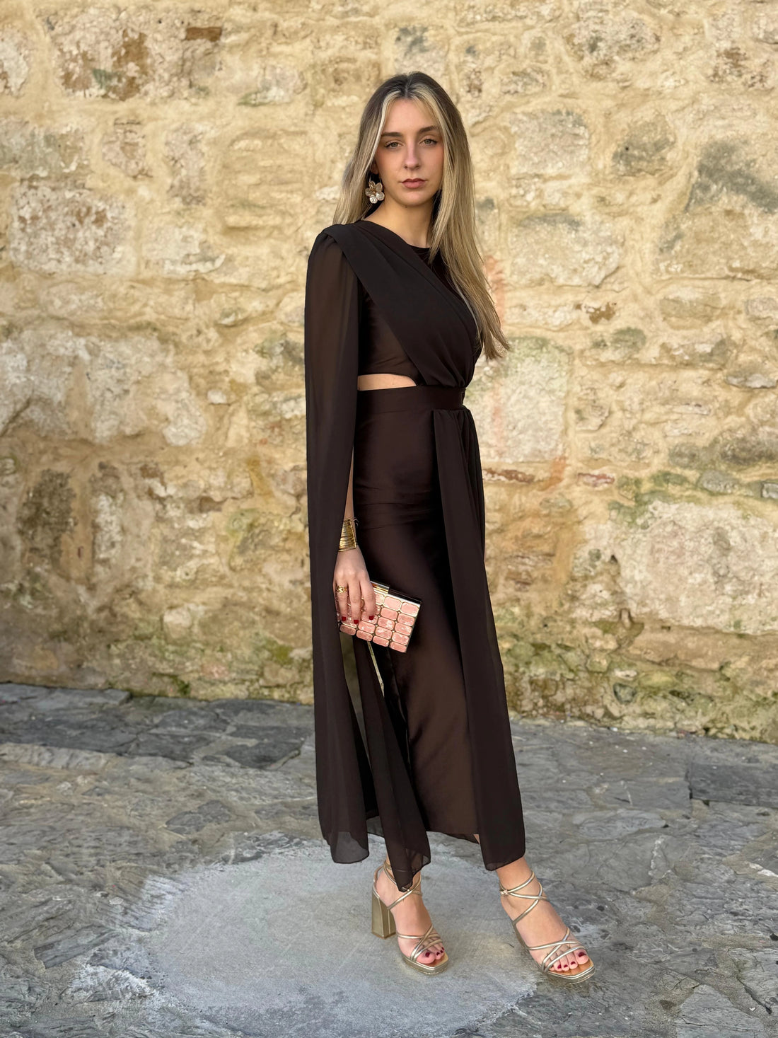 Vestido Nieves Marrón Chocolate