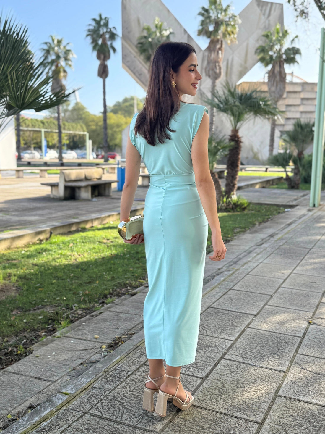 Vestido Elena Turquesa