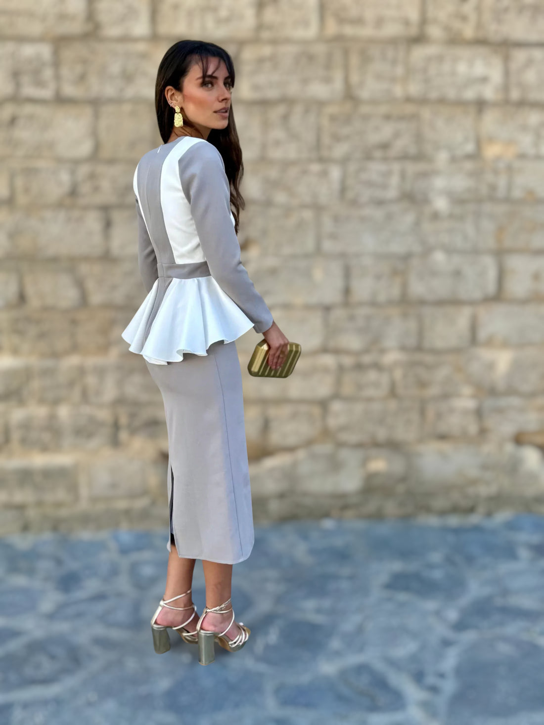 Vestido Paz Gris Perla