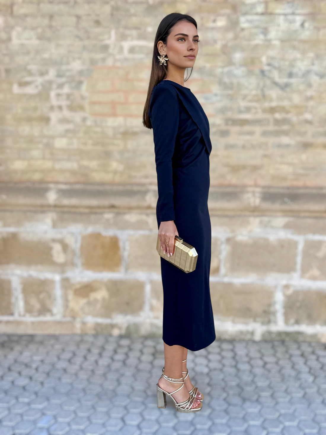 Vestido Carmen Azul Marino