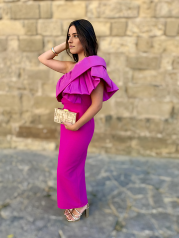 Vestido Lúa Fucsia