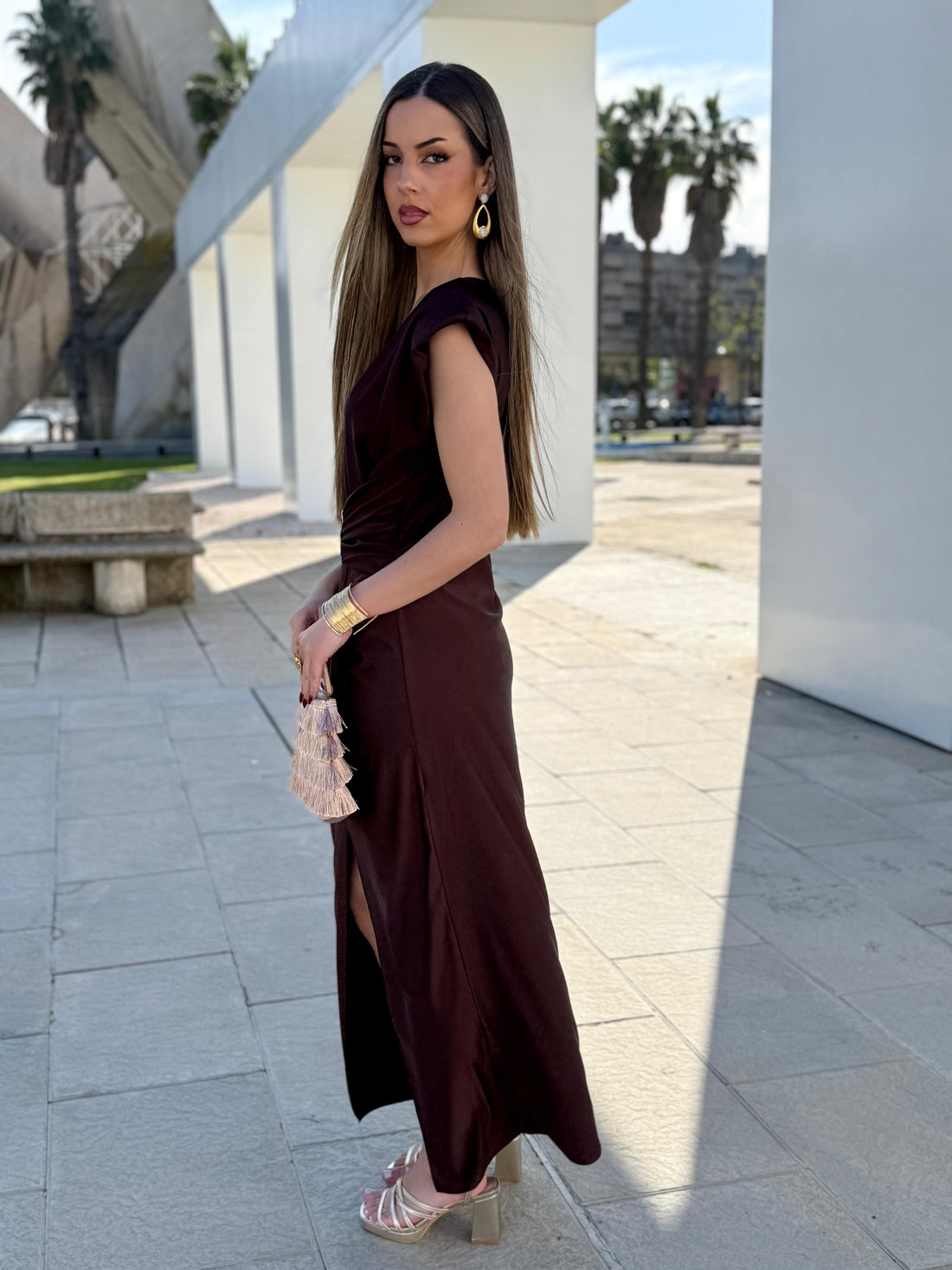 Vestido Laia Marrón Chocolate