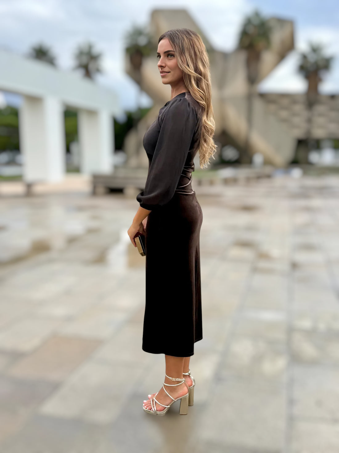 Vestido Encarnación Marrón Chocolate