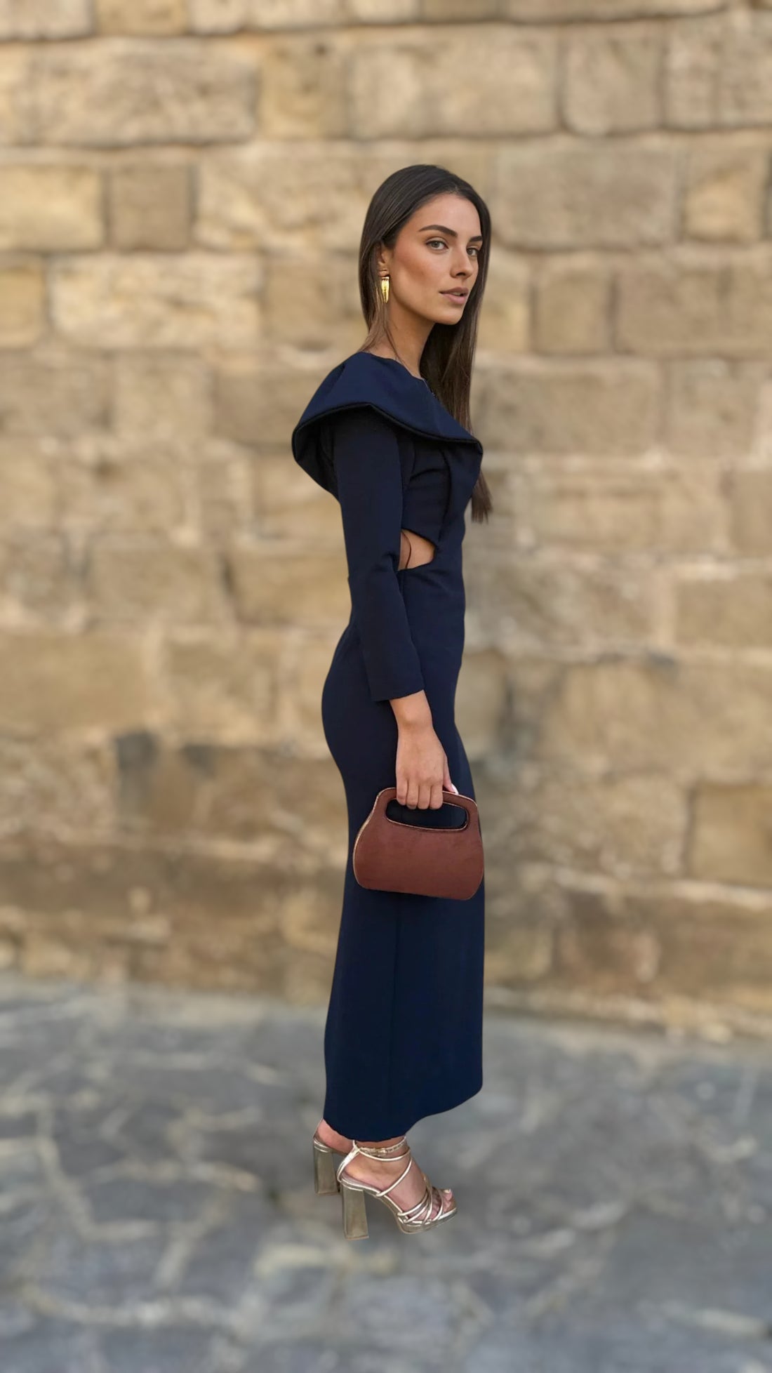 Vestido Cristina Azul Marino