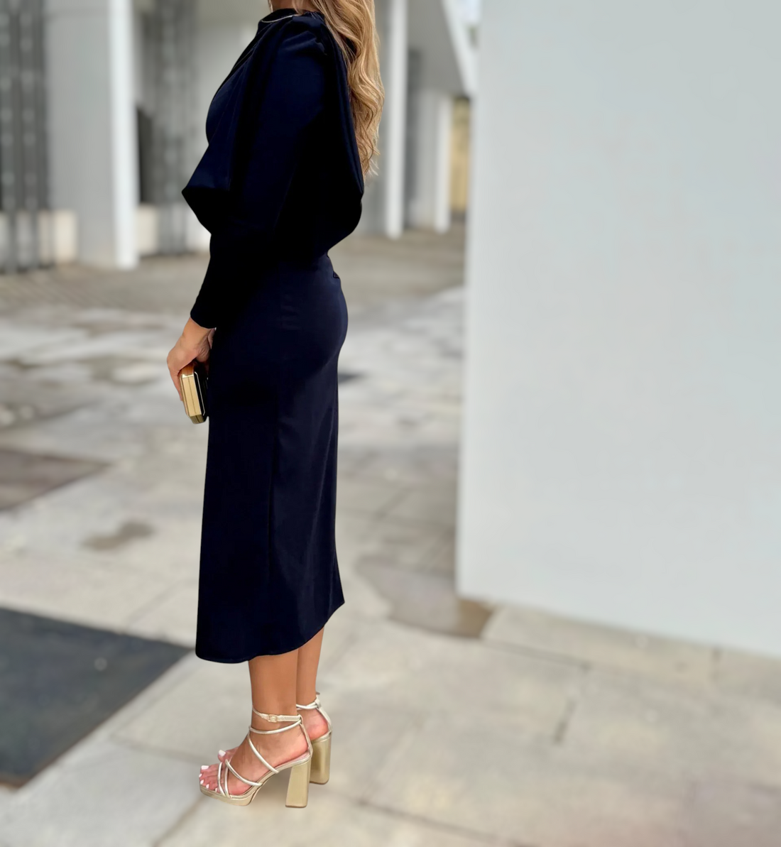 Vestido Esperanza Azul Marino