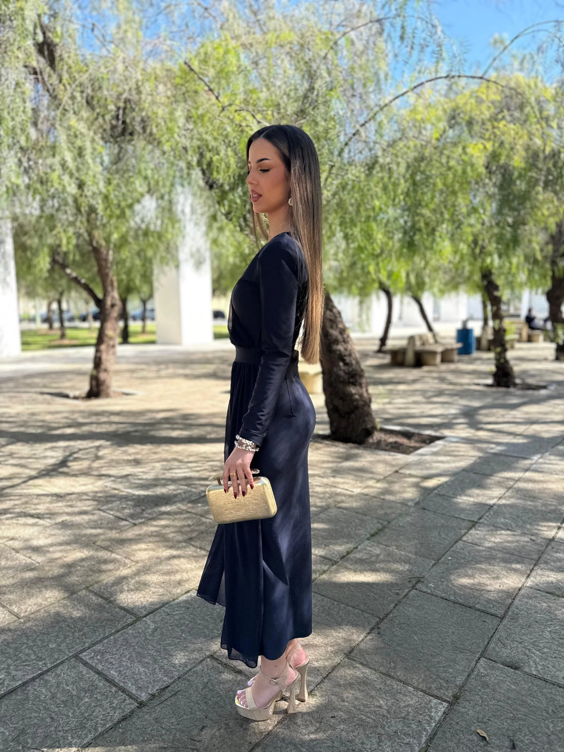 Vestido Nieves Azul Marino