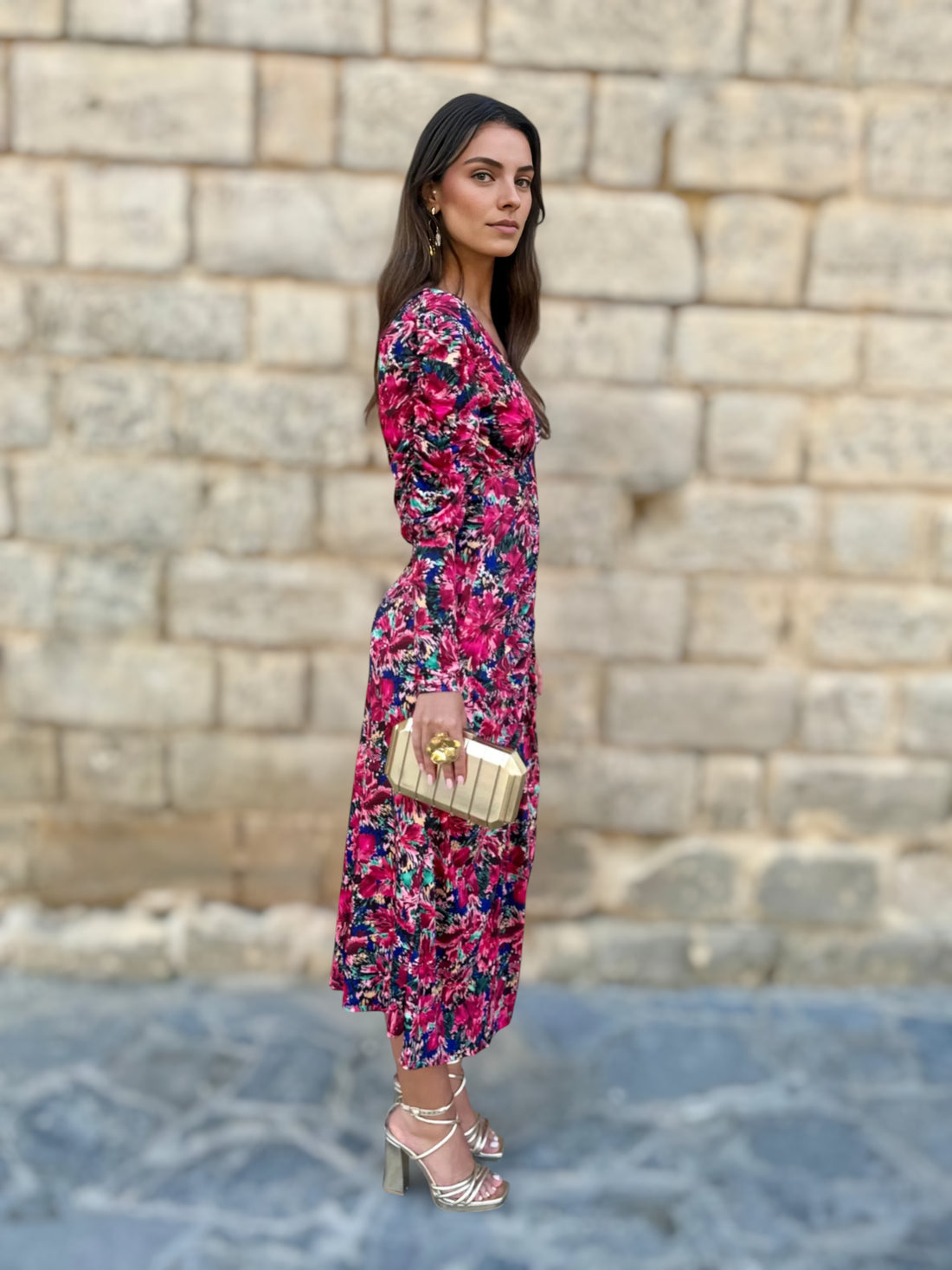 Vestido Candela Estampado Buganvilla