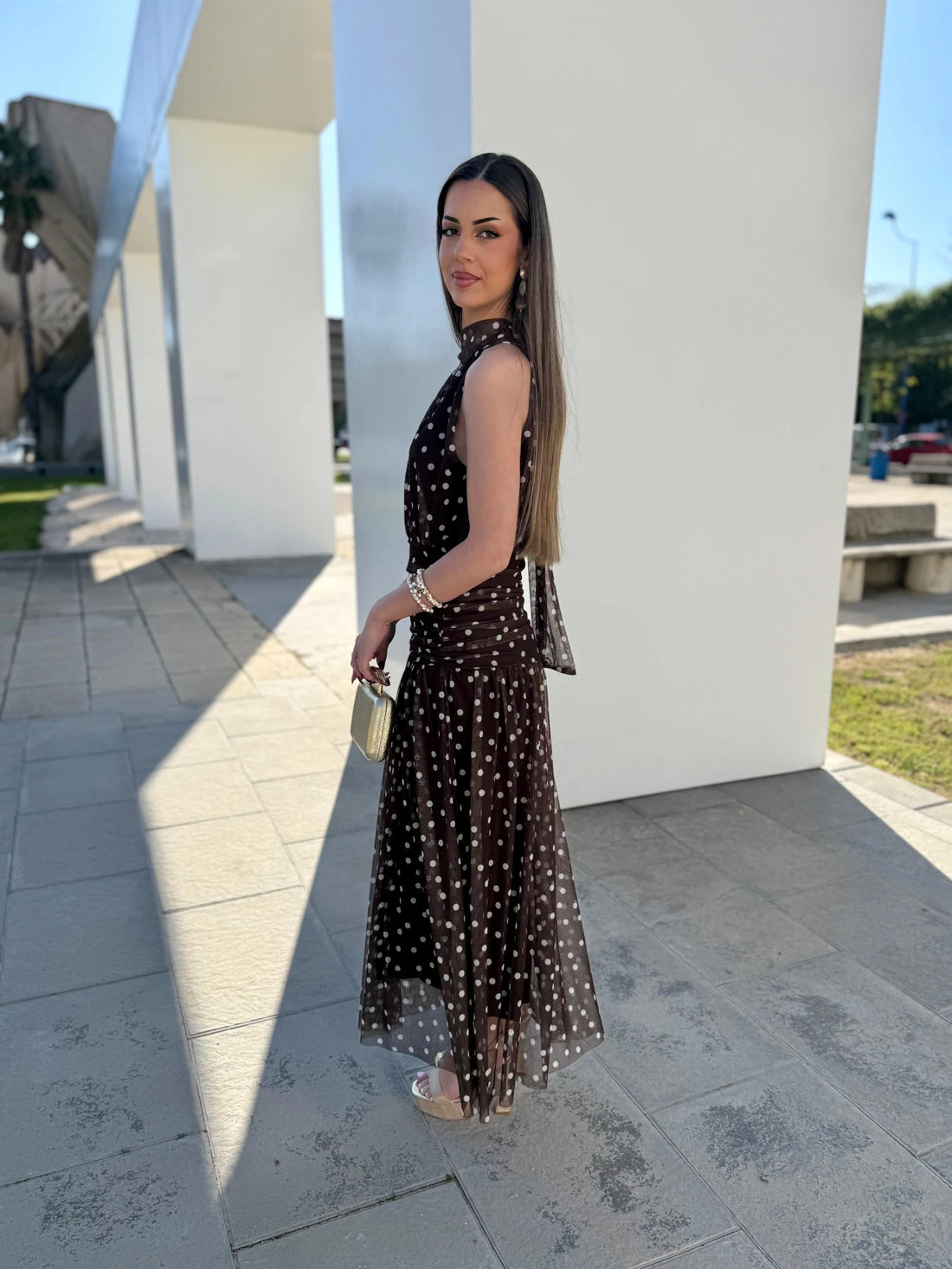 Vestido Miriam Marrón