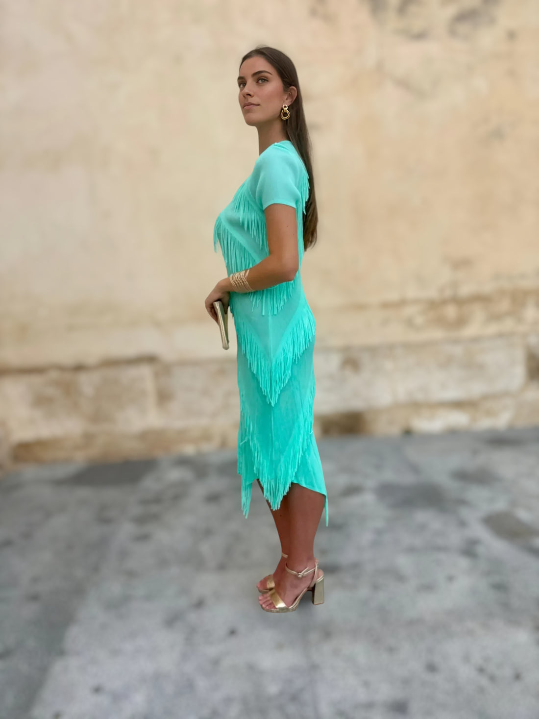 Vestido Estrella Verde Agua