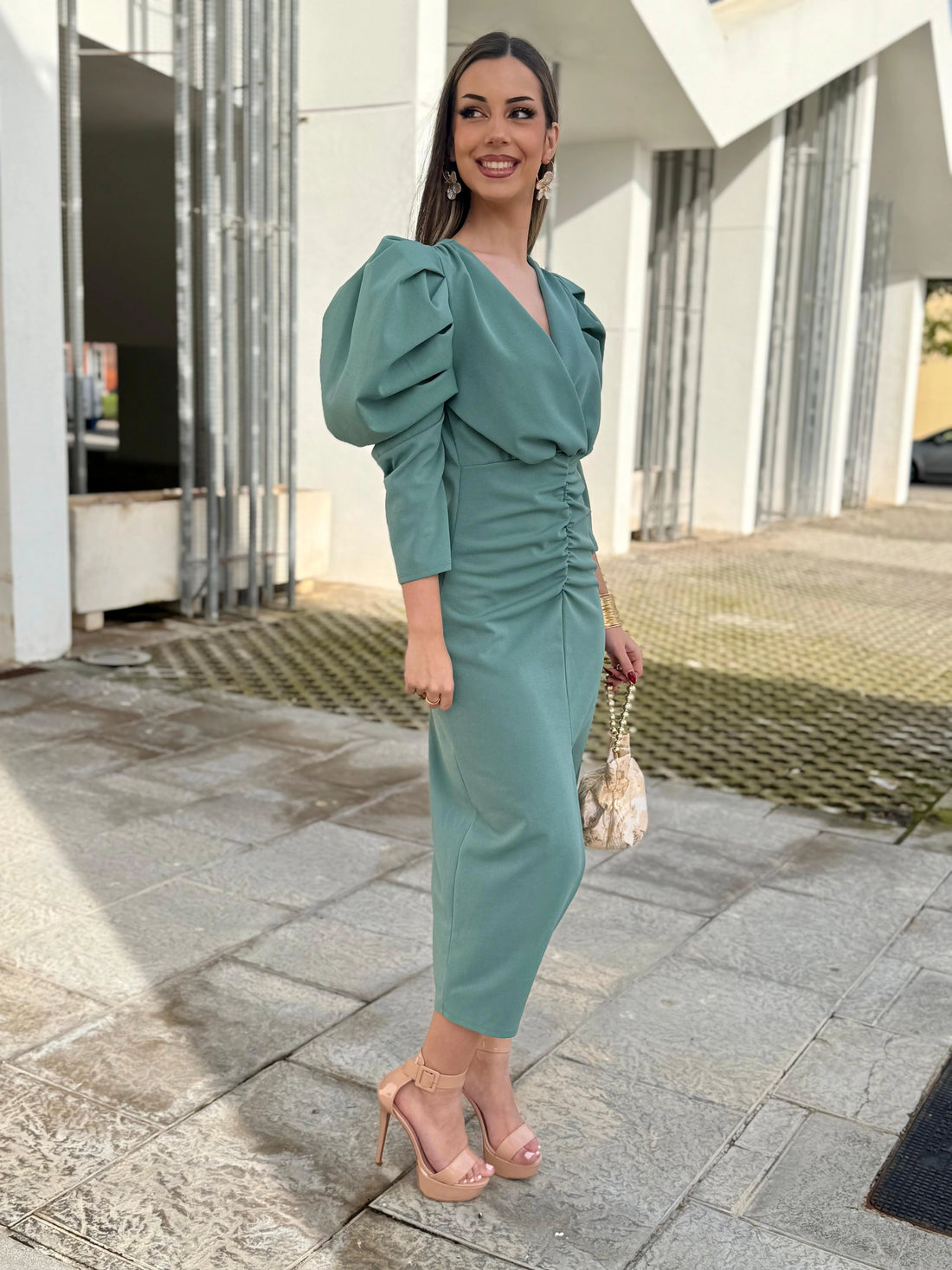 Vestido Dolores Verde Mar