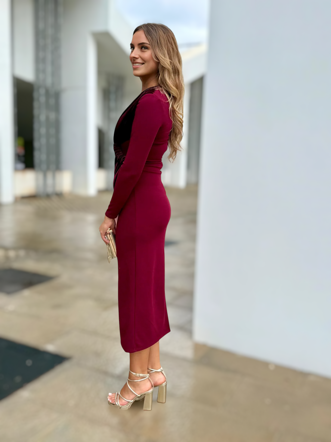 Vestido Mónica Burdeos