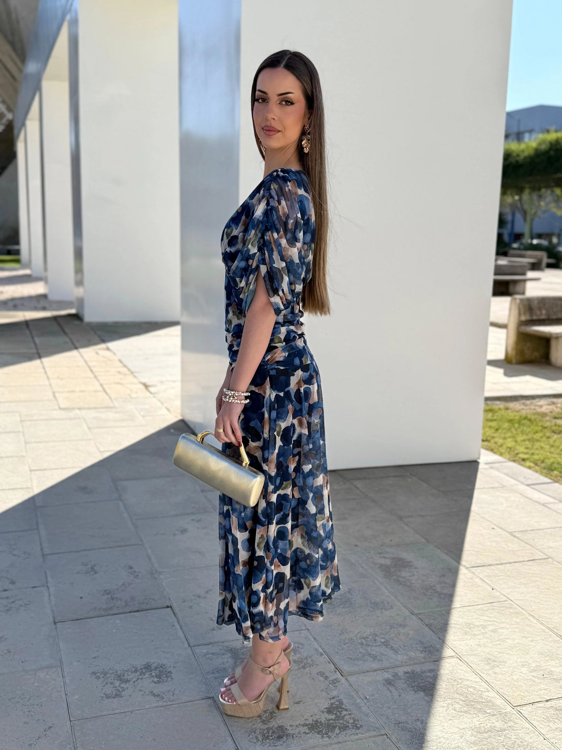 Vestido Yadhira Azul Marino