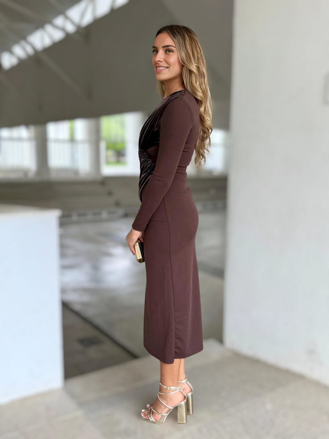 Vestido Mónica Marrón