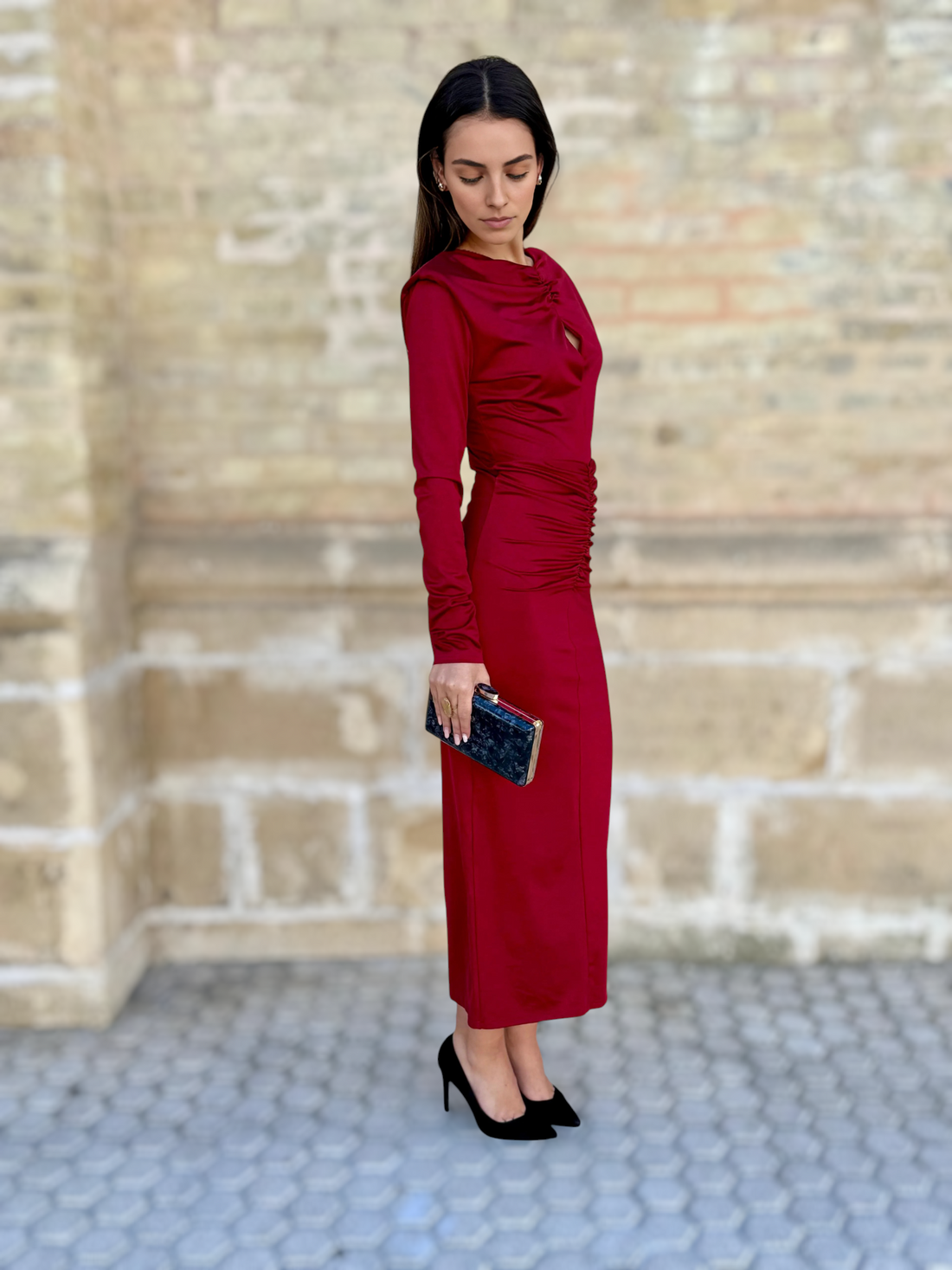 Vestido Amaya Granate