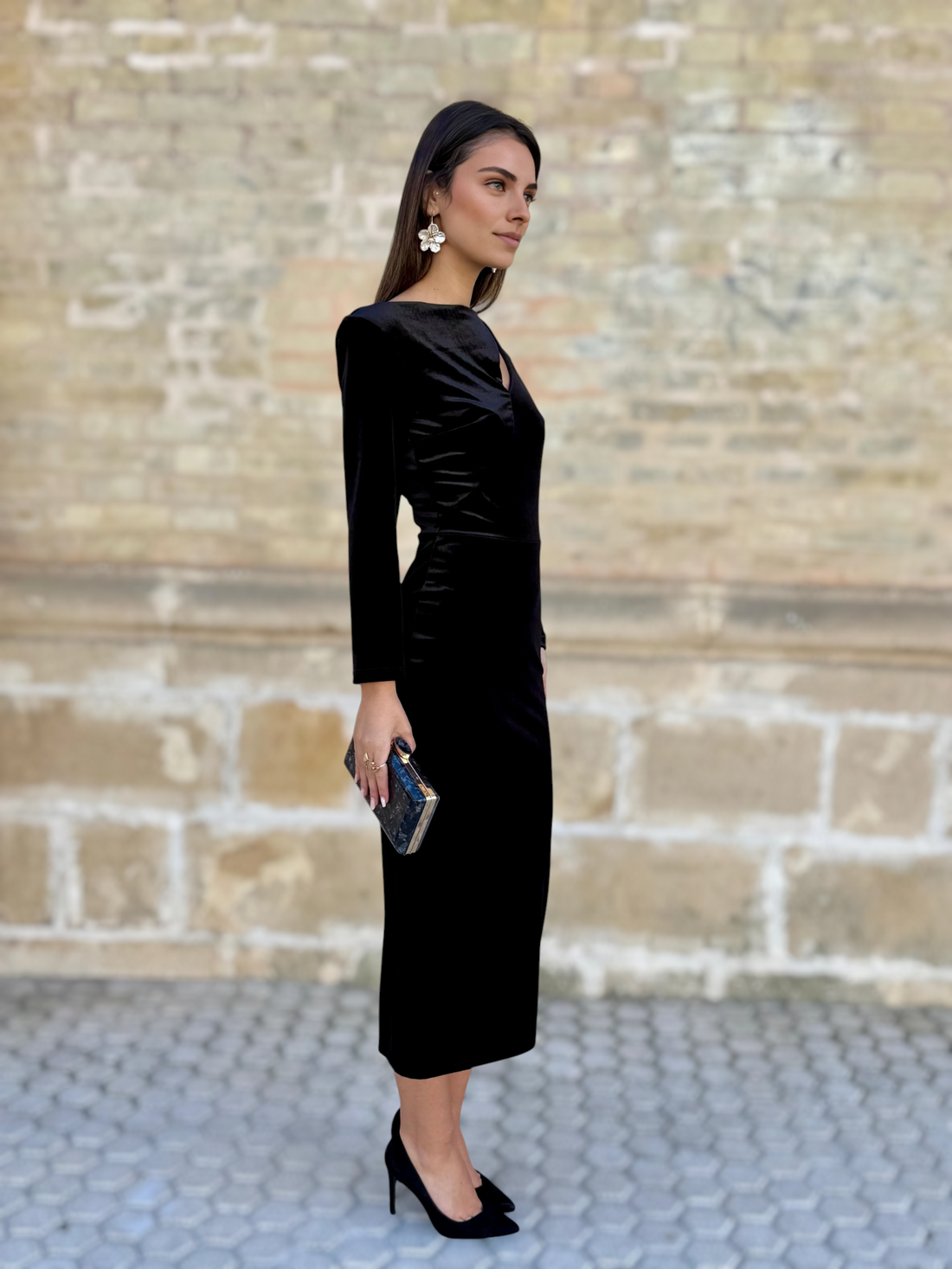 Vestido Sol Negro/Plata