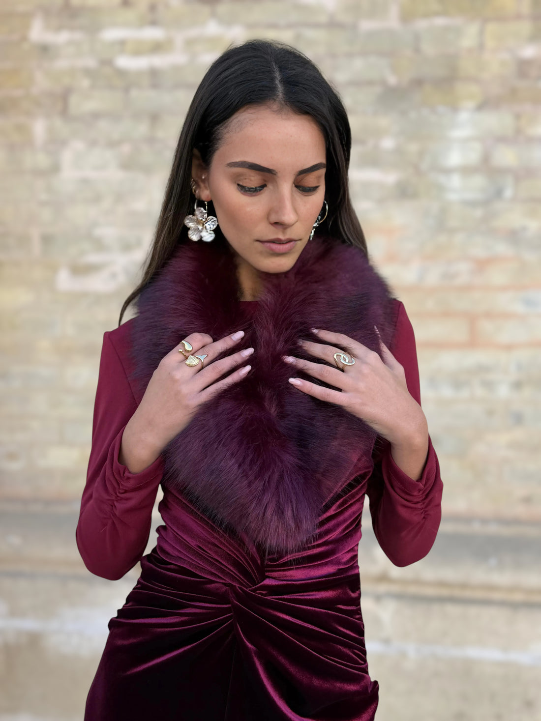 Cuello Sierra Burdeos