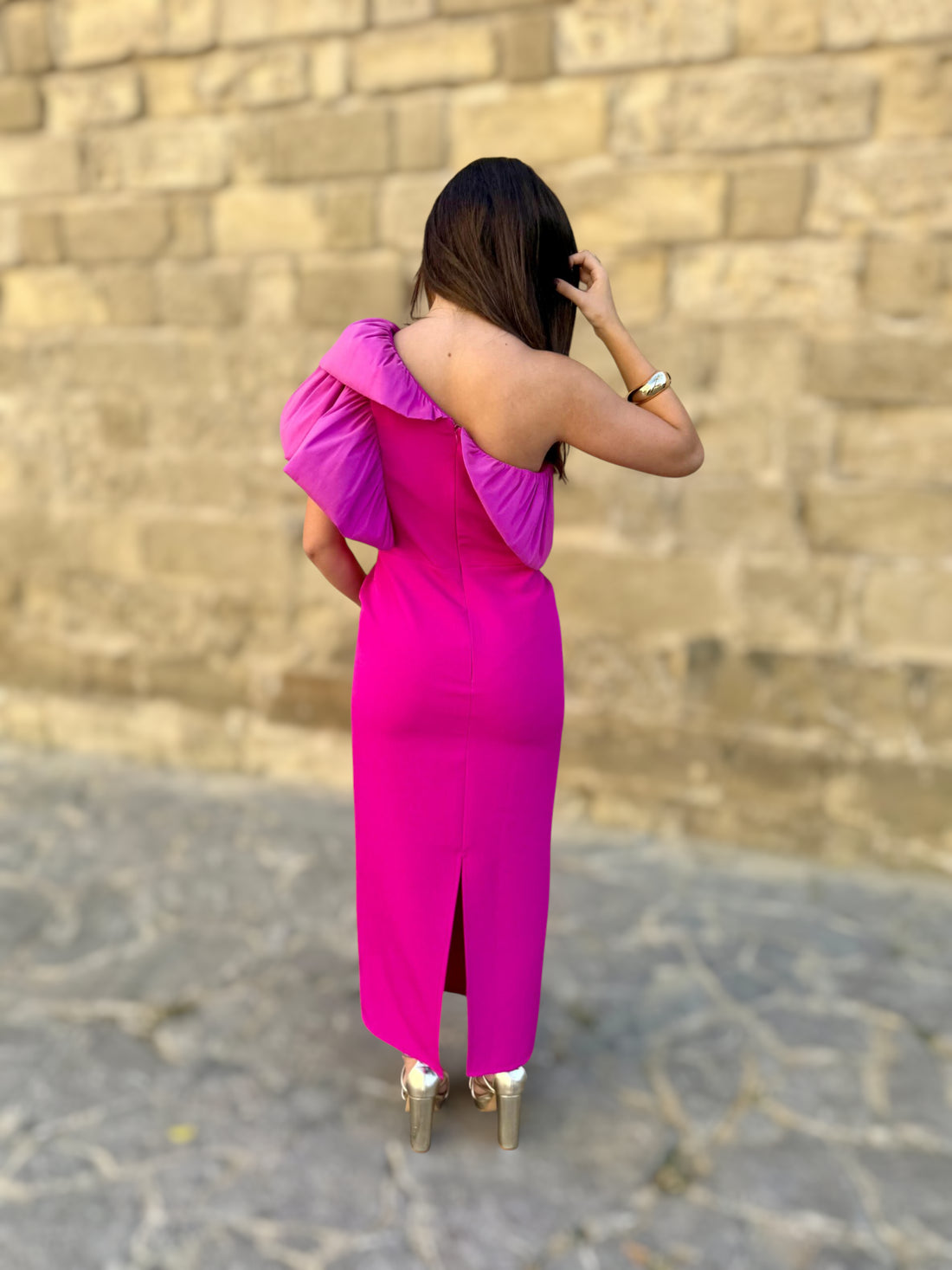 Vestido Lúa Fucsia