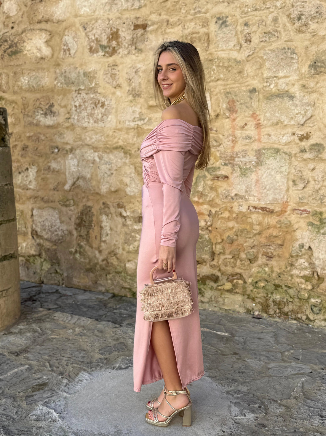 Vestido Irene Rosa Maquillaje