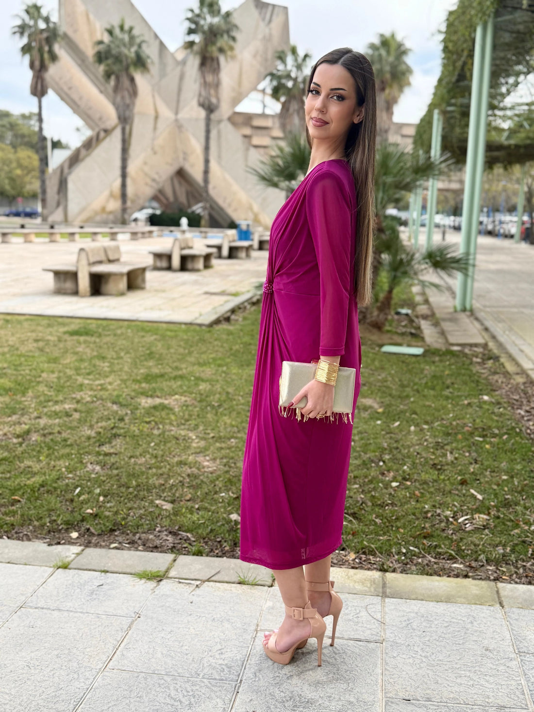 Vestido Malena Buganvilla